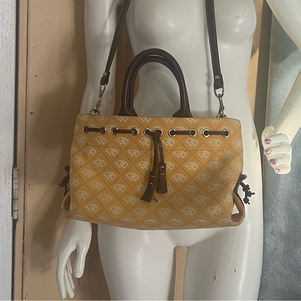 Dooney & Bourke Yellow and Brown Satchel